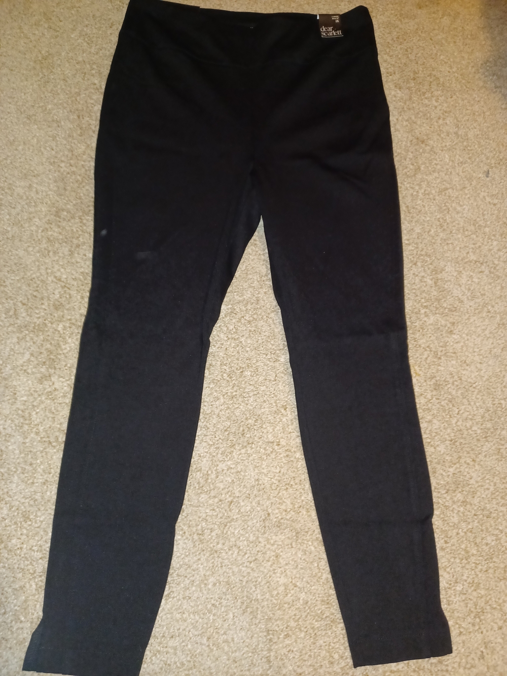 Stretch Black Skinny Pants with High Waistband